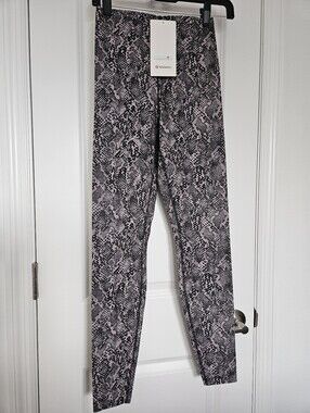 NWT $118 Lululemon Glow Up Super-High-Rise Tight 28" Snake Structure Grey Sz 6